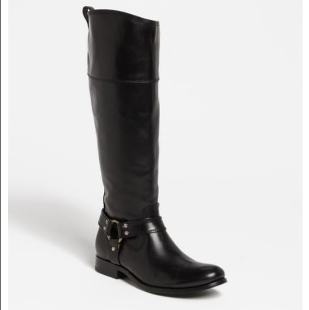Frye extended calf Leather Riding Boots